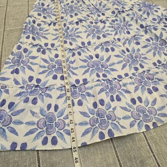 Hill House Home The Ellie Nap Dress Blue White Floral Smocked Midi Dress Medium - Picture 14 of 16